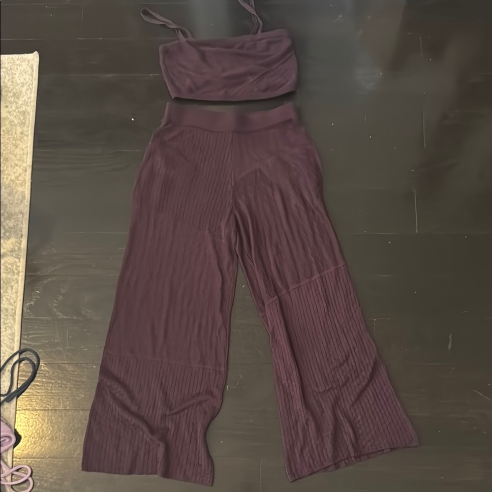 Free People Beach brown knit set size XS
